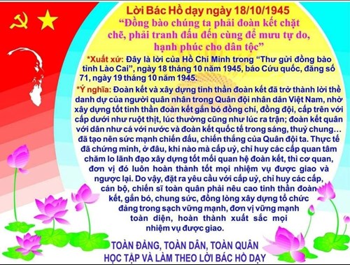 Lời Bác dạy ngày 18/10/2024
