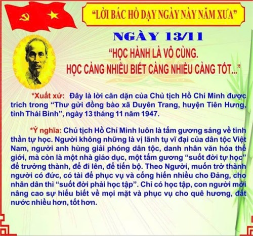 Lời Bác dạy ngày 13/11/2024