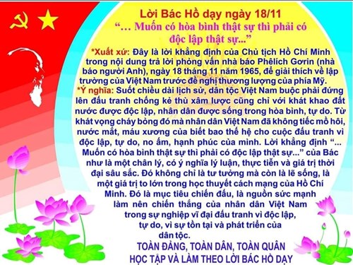Lời Bác dạy ngày 18/11/2024