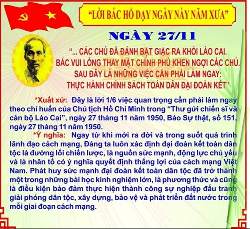 Lời Bác dạy ngày 27/11/2024