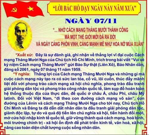 Lời Bác dạy ngày 07/11/2024