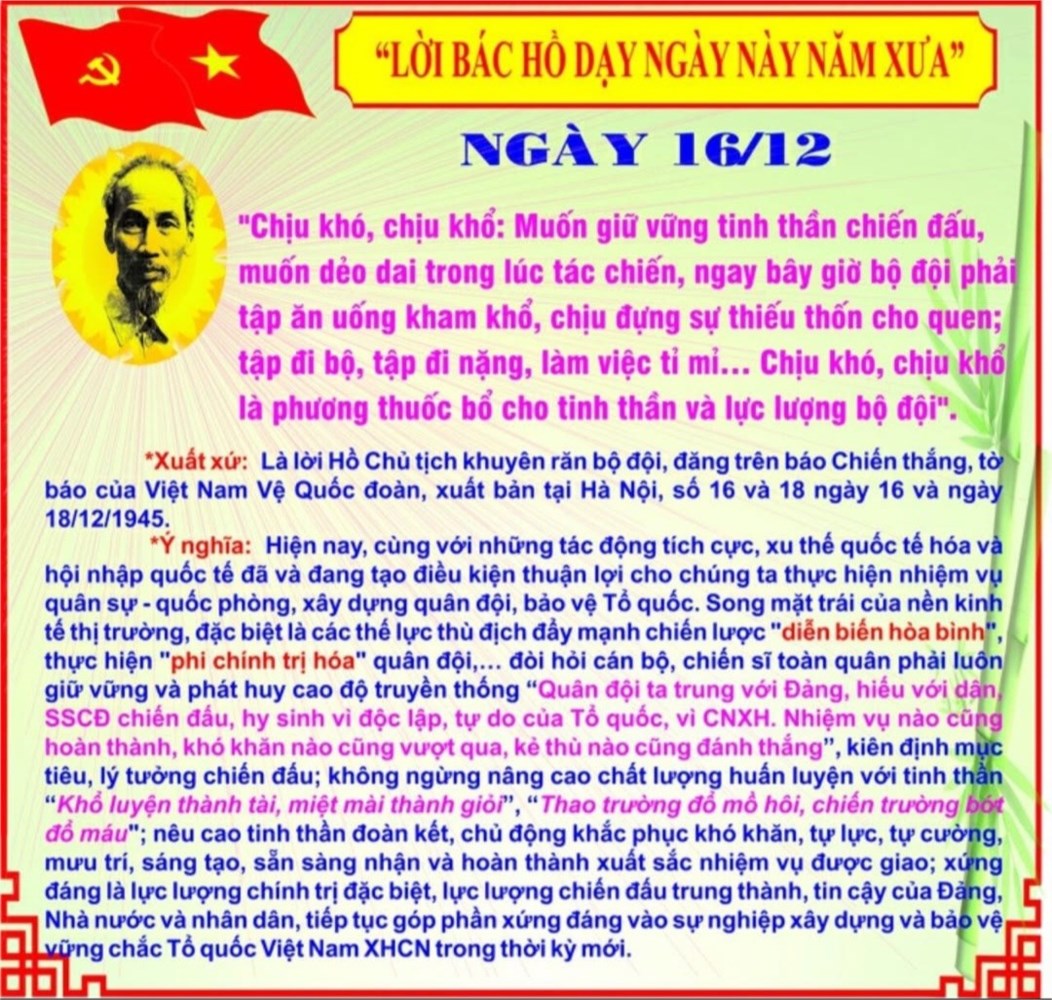 Lời Bác dạy ngày 16/12/2024