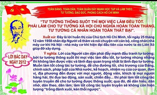 Lời Bác dạy ngày 25/12/2024