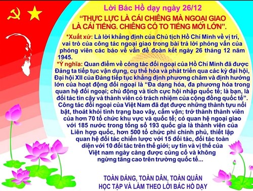 Lời Bác dạy ngày 26/12/2024