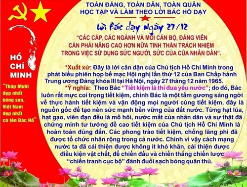 Lời Bác dạy ngày 27/12/2024