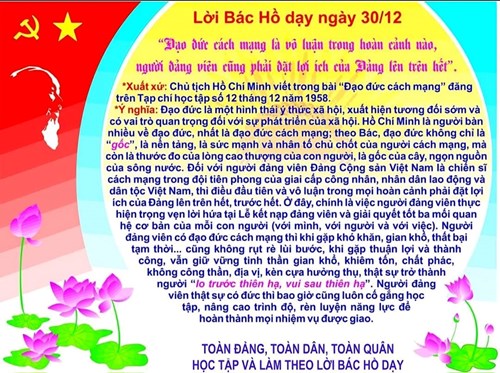 Lời Bác dạy ngày 30/12/2024