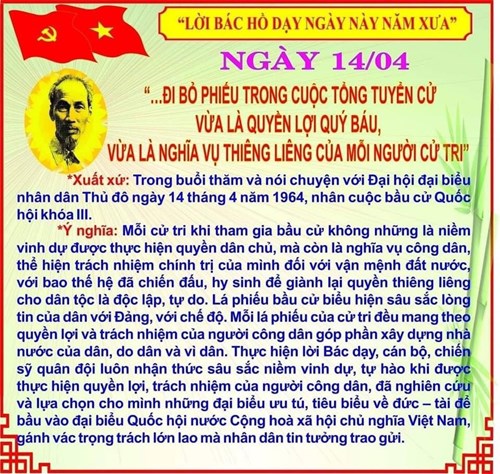 Lời Bác dạy ngày 14/4/2024