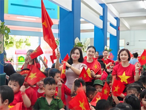 Học sinh khối Mầm tham gia hộị thao chào mừng kỷ niệm “NGÀY GIẢI PHÓNG MIỀN NAM, THỐNG NHẤT ĐẤT NƯỚC 30/4”.