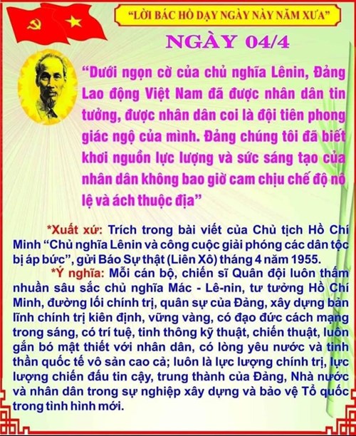 Lời Bác dạy ngày 04/4/2024