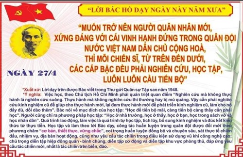 Lời Bác dạy ngày 27/4/2024