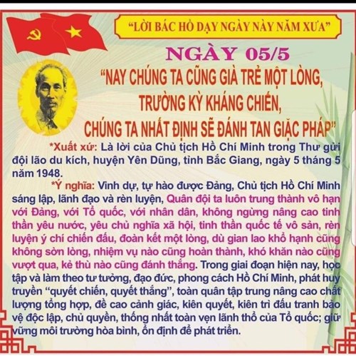 Lời Bác dạy ngày 05/5/2024