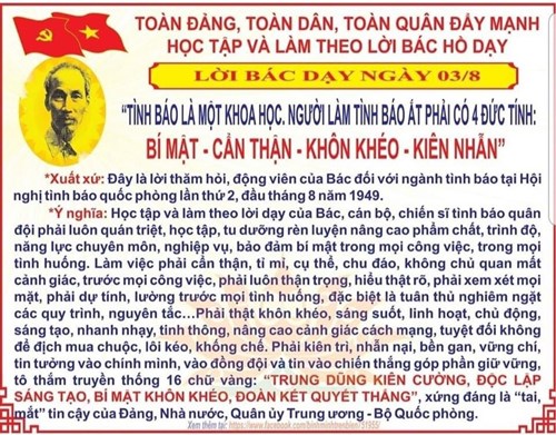 Lời Bác dạy ngày 03/8/2024