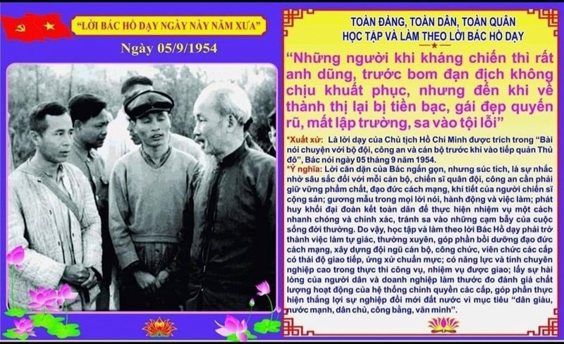 Lời Bác dạy ngày 05/9/2024