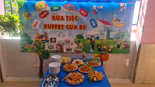 Tiệc buffet chào mừng ngày Nhà giáo Việt Nam 20/11 tại lớp Mầm 1