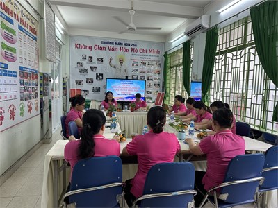 Chi bộ trường Mầm non 25A tổ chức Hội nghị kiểm điểm, đánh giá, xếp loại chất lượng tổ chức đảng, đảng viên, năm 2024
