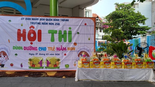 Trường MN 25B tổ chức hội thi  Dinh dưỡng cho trẻ MN .