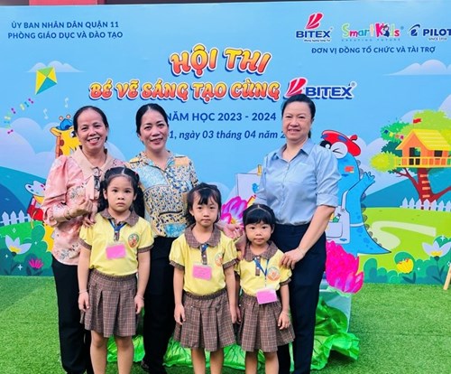 Hội thi cấp Quận “ Bé vẽ sáng tạo cùng Bitex ” năm học 2023 - 2024