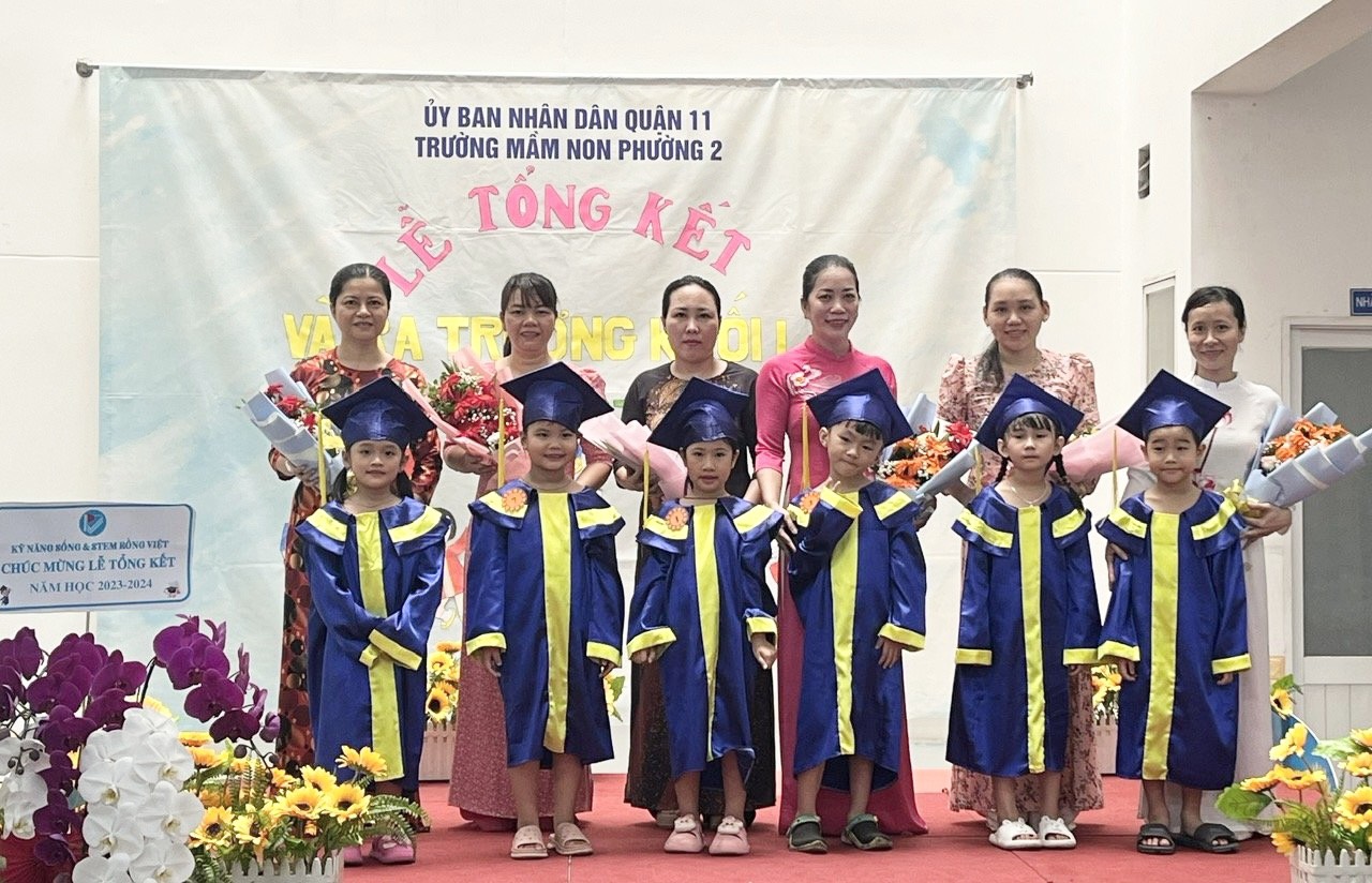 Lễ tổng kết và lễ ra trường của các bé khối Lá năm học 2023 - 2024