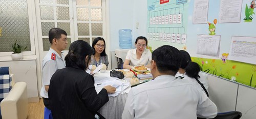 Trưa ngày 23/10/2024 Trường Mầm non 2 đón đoàn kiểm tra   Vệ sinh an toàn thực phẩm 