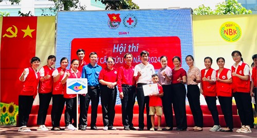Hội chữ thập đỏ trường mầm non 30-4 đạt giải nhì hội thi sơ cấp cứu hè năm 2024