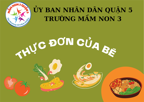 Thực đơn của bé (11/3/2024 - 15/3/2024)