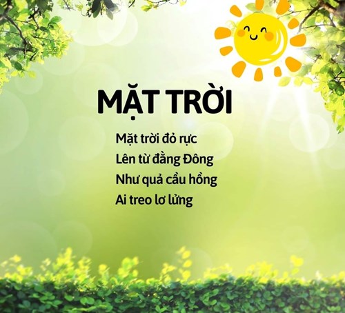 BÀI THƠ ;  Mặt Trời  