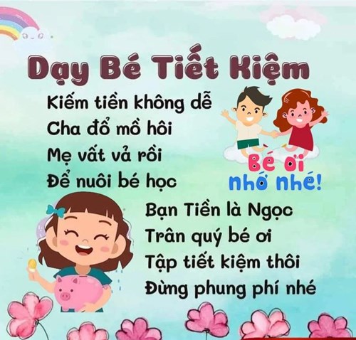 Giáo dục kỹ năng sống :   Dạy bé tiết kiệm 