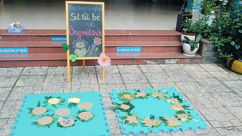 Hoạt động Tạo hình sáng tạo:  Sư tử bé và ông mặt trời  - Lớp 5-6 tuổi(1)