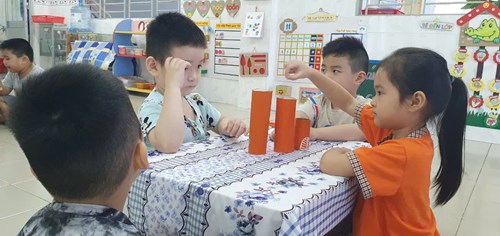 PTNT: So sánh chiều cao 3 đối tượng - Lớp 4-5 tuổi (2)