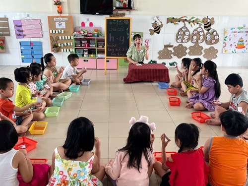 Hoạt động Làm quen chữ viết:   Chữ H, G  - Lớp 5-6 tuổi(2)