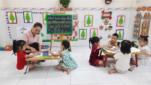 PTTN: So sánh chiều cao 3 đối tượng - Lớp 4-5 tuổi (1)