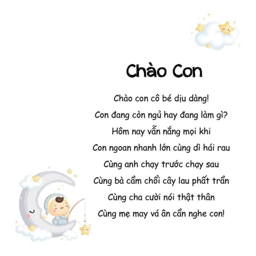Bài thơ Chào con