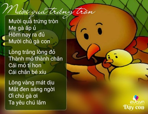 Bài Thơ: MƯỜI QUẢ TRỨNG TRÒN