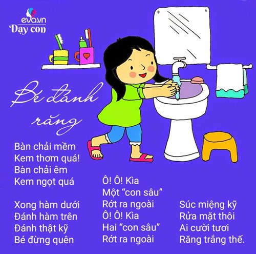 Thơ: BÉ ĐÁNH RĂNG