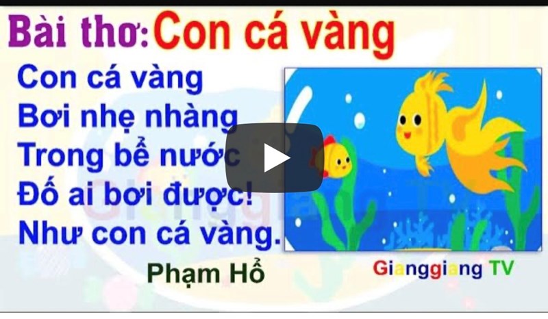 Thơ   con cá vàng  