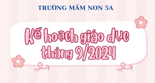 Kế hoạch giáo dục tháng 9