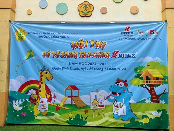 Sân chơi nghệ thuật mầm non “Bé Vẽ Sáng Tạo Cùng BITEX” Trường Mầm Non 5