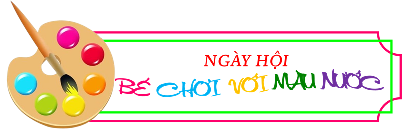 Bé chơi với màu nước