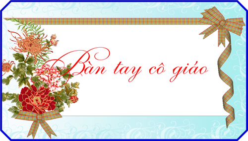 Thơ bàn tay cô giáo