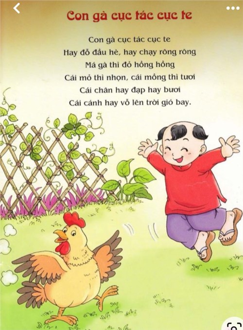 Con gà cục tác cục te khối mầm