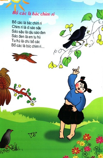 Bài đồng dao : chim ri là dì sáo đậu khối lá