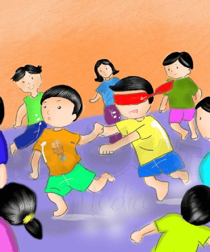 Bài bịt mắt bắt dê- khối lá