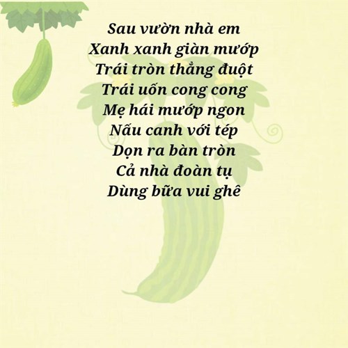 Bài thơ giàn mướp