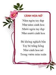 Bài thơ : CÁNH HOA NỞ
