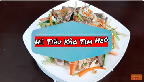Hủ tíu tim, thịt heo khối Mầm