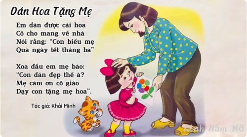 Thơ dán hoa tặng mẹ