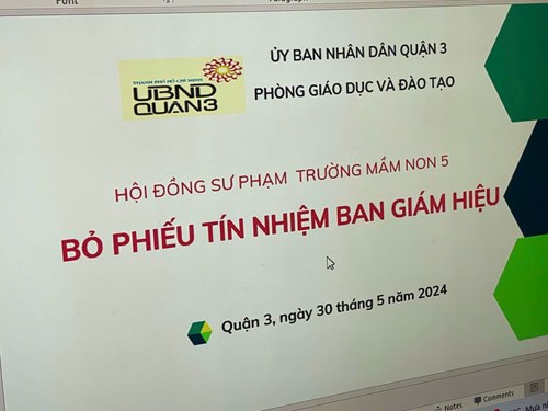 Bỏ phiếu tín nhiệm ban giám hiệu năm học: 2023-2024