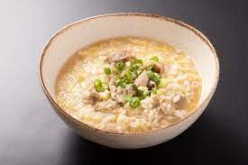 Cháo trứng gà phô mai khối Mầm