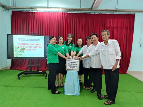 Công đoàn cơ sở trường Mầm non 6 phát động thực hiện phong trào  Chung tay xóa nhà tạm, nhà dột nát 