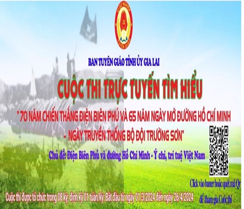 Công đoàn trường Mầm non 7 tham gia Cuộc thi trực tuyến tìm hiểu “70 năm chiến thắng Điện Biên Phủ và 65 năm ngày Mở đường Hồ Chí Minh - Ngày Truyền thống Bộ đội Trường Sơn” tuần 1 từ 1/3/2024 - 8/3/2024.
